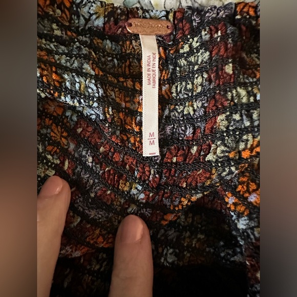 Free People Short Sleeve Floral Top - Picture 5 of 8